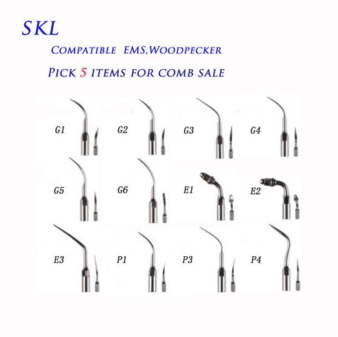 5pcs Dental Scaler TIP Compatible EMS